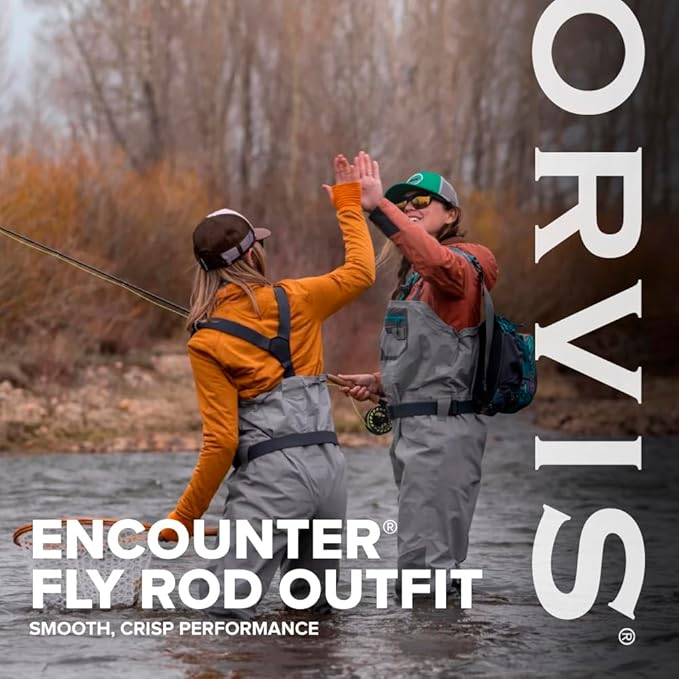 Orvis Encounter Fly Rod Outfit - 4Pc Fishing Rod and Reel Combo with Smooth Performance, Complete with Reel, Line, Backing, & Leader for Young Anglers