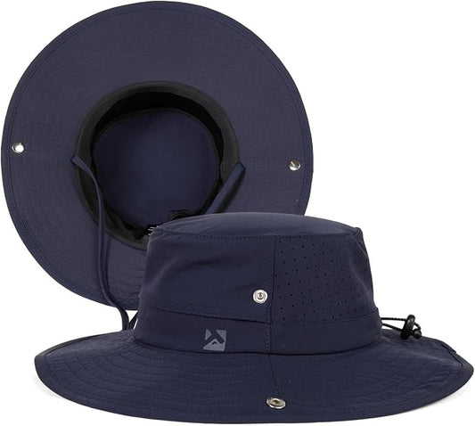 TOP-EX UVCoolix™ Cooling Sun Hat for Men Women UPF 50 Wide Brim Bucket Hat for Hiking, Fishing & Big Head - Cools Up 2 Hours
