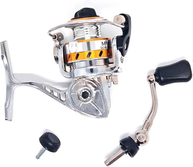 Micro Compact Spinning Reel, Mini 100 Metal Small Fishing Reel for Freshwater and All Season Fishing