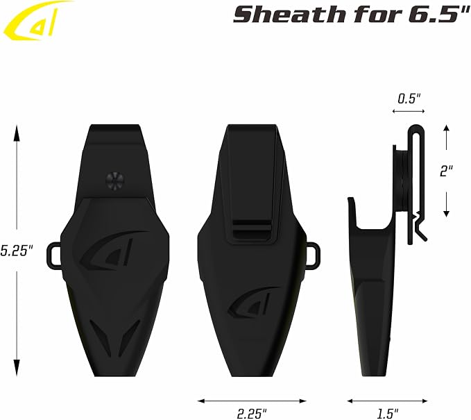 danco Carbon Steel 6.5" Fishing Pliers with Sheath, Line Cutter, Corrosion-Resistant, Saltwater & Freshwater Safe