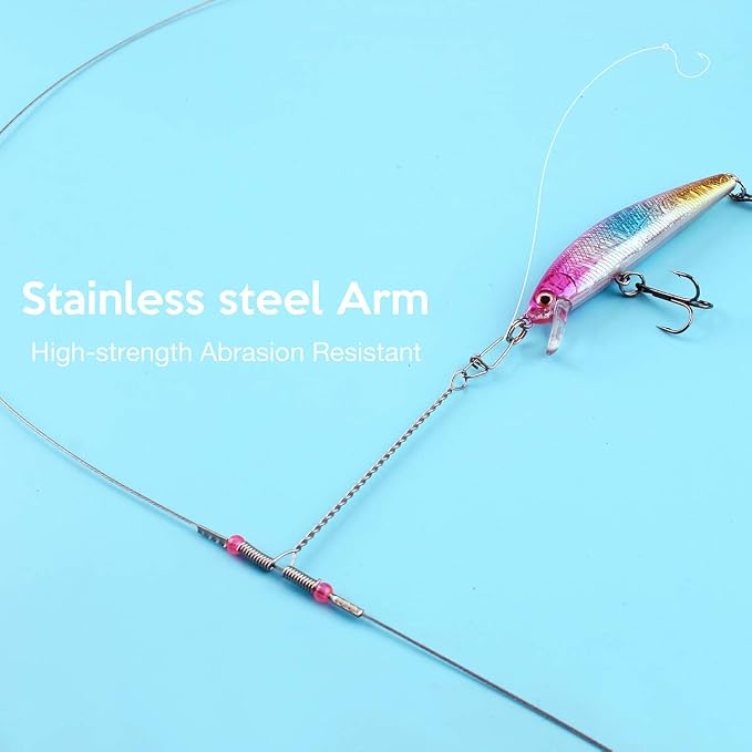 Fishing Leaders, Fish Line Stainless Steel Wire with Swivels Snap Connect Fishing Gear and Equipment Tackle Kit, for Lures Bait Rig Or Hooks, Fishing Gift