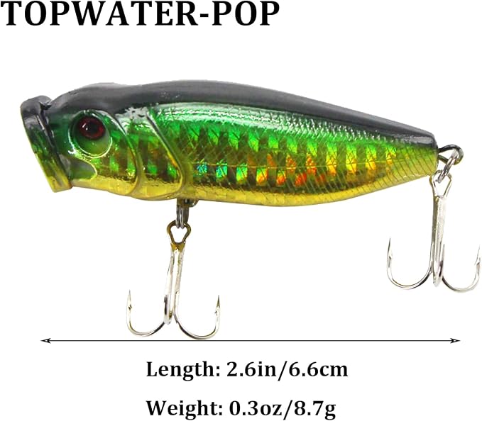 WOLFSKIN Fishing Lures Kit, Fishing Baits Set, Included Crankbaits, Curly Tail Jigs, Spoons, Hooks, Weights, Fishing Accessories with Tackle Box, for Carp, Bass, Freshwater Saltwate