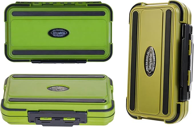 Waterproof Fishing Tackle Box, Floating Storage, Double-Sided Lure Box with Adjustable Dividers, Jewelry Organizer Making Kit Container for Earring Tool, Hook Beads Storage.