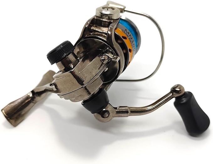 Mini 100 Small Metal Spinning Wheel Aluminum Fishing Reel with Metal Spool for Freshwater and All Season Fishing