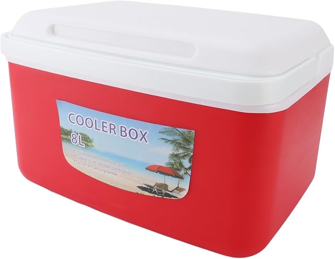 Insulated Portable Cooler Efficient Warm Cold Insulation Portable Hard Cooler Box Ice Cooler for Camping Picnic Beach Drink Beverage Fishing