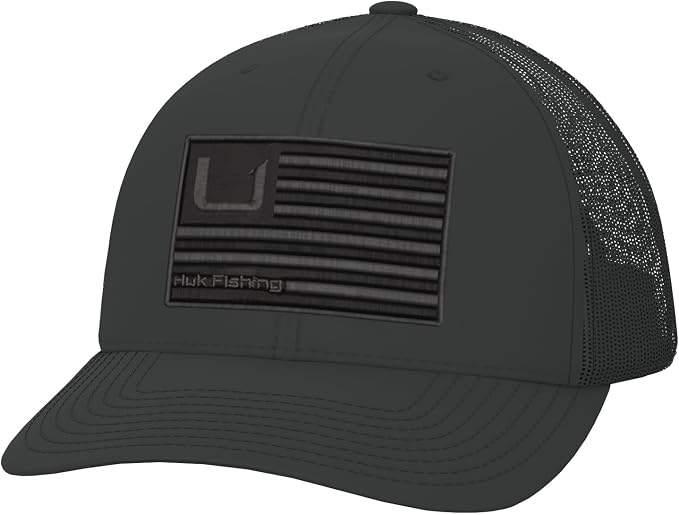 HUK Youth Trucker Hat, Anti-Glare Quick Drying Snapback Fishing Hat for Kids