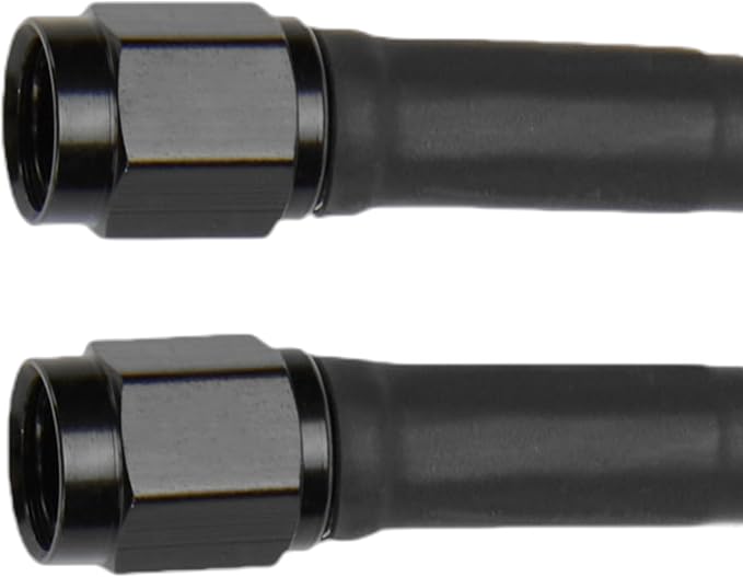 Allstar Performance ALL48361 12" Coated Braided Brake Line with Size-3 Hose and Size-3 End, Black