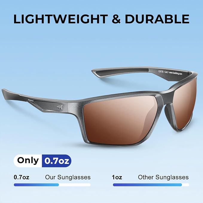 KastKing Osage Polarized Sport Sunglasses for Men and Women, Ideal for Driving Fishing Cycling Running, UV Protection