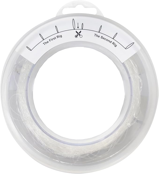MASTERPRO Pre-Tied Dropper Loop Rigs, Fishing Line Spool 10LB 15LB 20LB 30LB 40LB 50LB 60LB 80LB 100LB, Suitable for Saltwater Freshwater Fishing