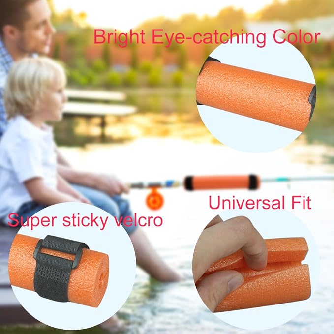 Fishing Rod Floats Tubes for Kayaking Pole Floaters Paddle Foam Floaties for Kayaks Boats