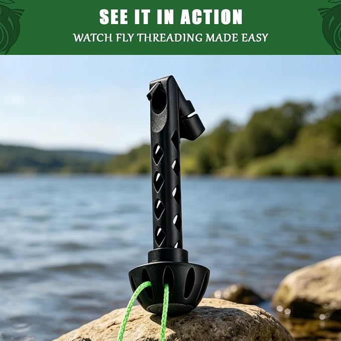 Magnetic Fly Threader, Fly Tying Tool, Magnetic Lifting Tools, Universal Knot Helper Knot Assist for Threading Hooks, Fishing Accessories, Easy-to-Install Fishing Accessories for Small Flies