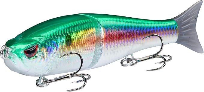 Bassdash SwimShad Glide Baits Jointed Swimbait Bass Pike Salmon Trout Muskie Fishing Lure,3-Pack