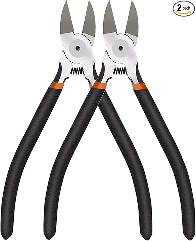 BOENFU Wire Snips Floral Wire Cutter Jewelry Wire Snippers 6 Inches 2 Pack Flush Cut Pliers Side Cutters Metal Cutting Tool for Crafting, Floral, Artificial Flowers, Chicken Wire, Electrical