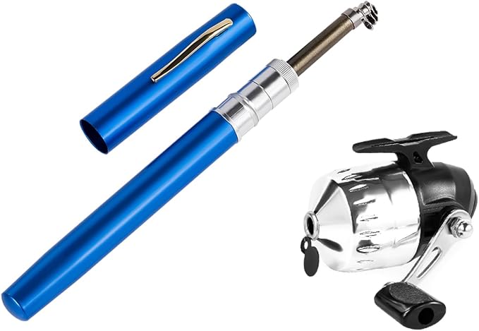 Pen Fishing Rod and Reel Combo Pocket Fishing Rod Telescopic 39in/55in/63in+Spinning Reel, Mini Fishing Pole Kit Ultralight for Traveling Fishing