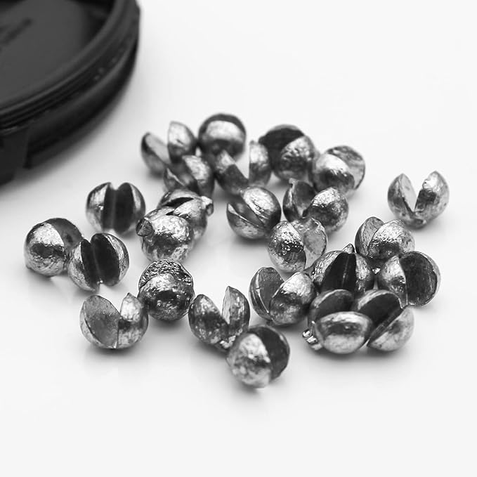 Fishing Weights Sinkers, Split Shot Sinkers Kit Removable Round Lead Weights Assorted Sizes (100/117/205/250PCS) for Bass Trout Panfish Fishing