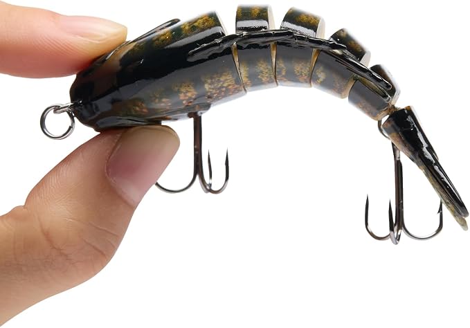 BASSDASH SwimPanfish Multi Jointed Panfish Bluegill Swimbaits Hard Topwater Bass Lures Fishing Lure Crank Saltwater 3.5in/0.85oz