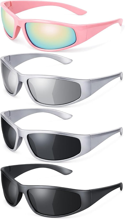 4 PACK Polarized Sport Sunglasses for Women Men UV Protection,Running Cycling Fishing Sunglasses Outdoor