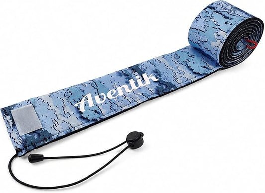 Aventik Lightproof Neoprene Rod Sleeve – Protective Fishing Rod Sock Cover with Hanging Loop & Adjustable Lanyard for Casting, Spinning & Trolling Rods
