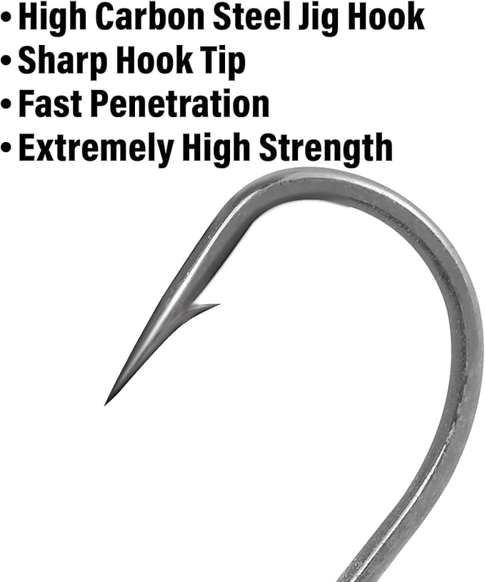 Dr.Fish 10 Pack Swimbait Jig Heads, Saltwater Fishing Jig Heads 3D Eyes High Carbon Steel Hooks Surf Fishing Lures Flounder Striper Halibut Pompano Bass
