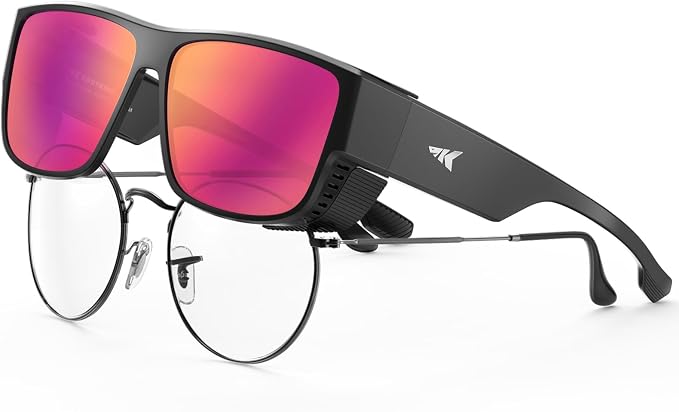 KastKing Comal Fit-Over Polarized Sports Sunglasses With PuriVex Protective Lens Coating, Fishing Driving, UV400, Men Women
