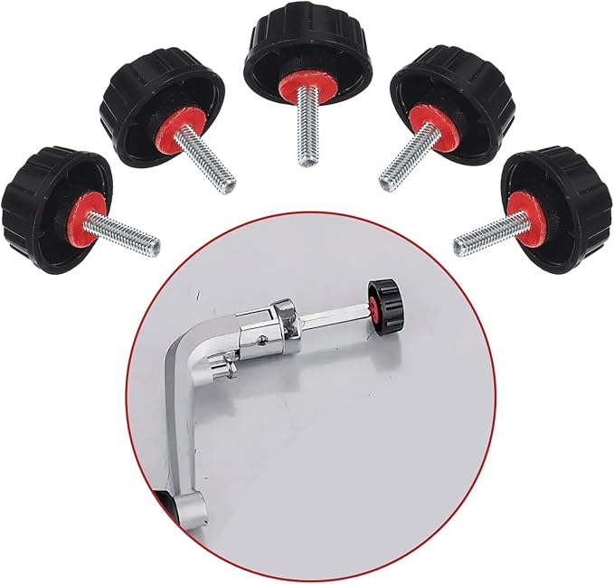 Trinkrittey 5pcs Universal Fishing Reel Handle Screw Caps Screws Nuts Caps Fishing Reel Replacement Parts for Spin Reels Knob Power Handle Grip