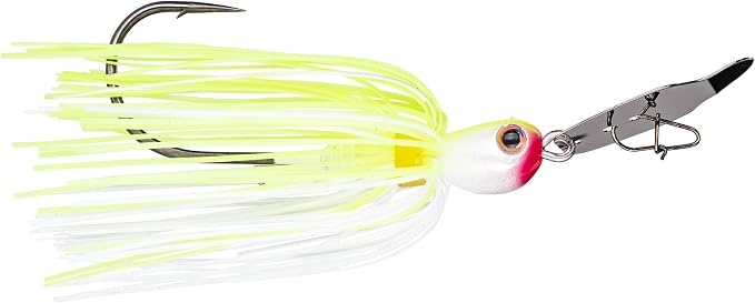 Strike King Thunder Cricket Fishing Lure, Vibrating Swim Jig, Silver Blade, 4/0 Jungle-Style Flipping Hook