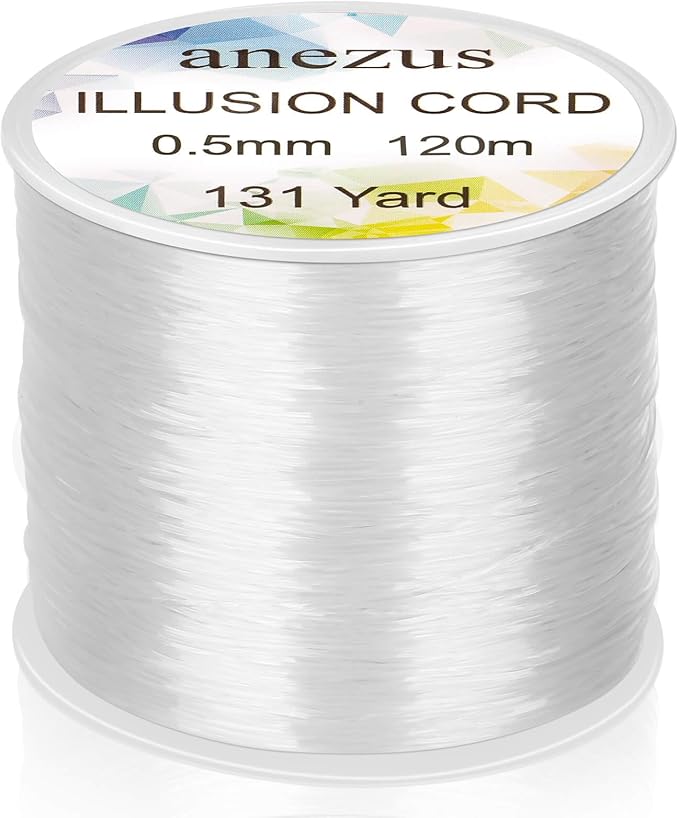 Anezus Fishing Wire for Hanging, Clear Fishing Line Invisible String Strong Monofilament Line for Hanging Decorations and Crafts
