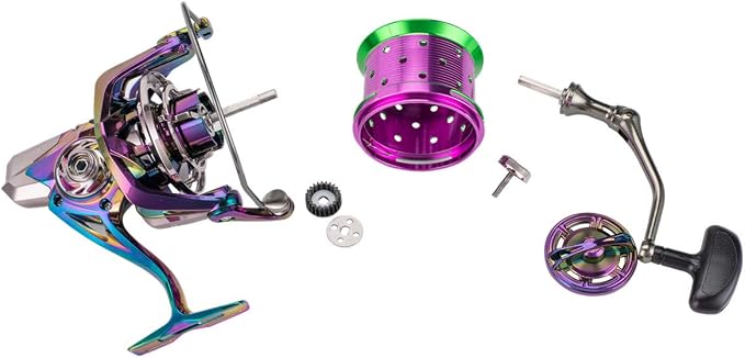 Diwa Spinning Fishing Reels 70 LBS Max Drag Power 18+1 Stainless BB Metal Body Casting Fishing Wheel 8000 10000 12000 Spool Series Freshwater Saltwater Big-Game Surf Ultra Smooth Spinning Reel