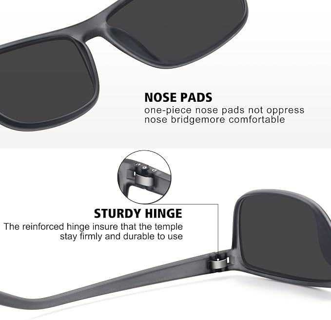 STORYCOAST Polarized Sunglasses for Men Women Classic Square Sports Fishing Running Golf Sun Glasses UV Protection
