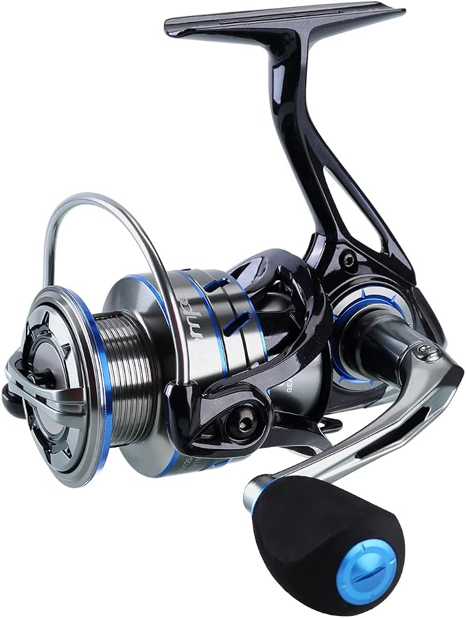 Tempo Apex Spinning Reel - Ultralight Magnesium Body Fishing Reels Spinning with 10+1 BB, Carbon Fiber Max Drag 39 LBs, Smooth Fishing Reel with Aluminum Shaft and Handle for Bass Trout Catfish