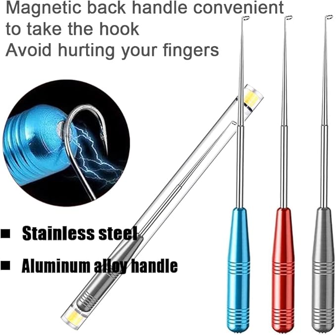 Quick Fish Hook Remover Tool 3 Set Fishhook Easy Removal Detacher for Fishing Accessories Stainless Steel Fish Hook Disconnect Extractor Device Gadgets Kit