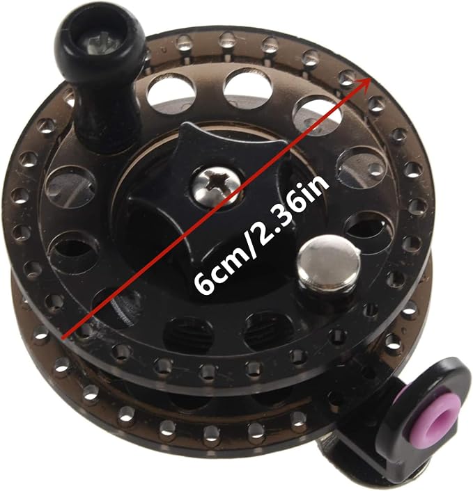 Fly Fishing Reel, Saltwater Fly Reel Fly Fishing Reels,Fly Fishing Tackle Round Tackle Wheel Ice Fishing Reels Plastic