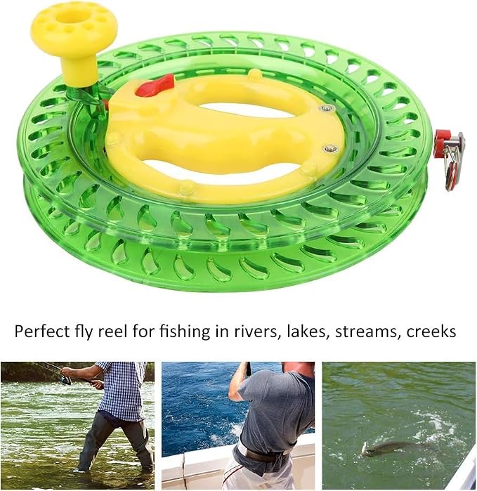 Dilwe Fishing Line Reel, ABS Multifunction Sea Fishing Wheel Hand Wire Wrapping Fly Line Fishing Reel Accessory