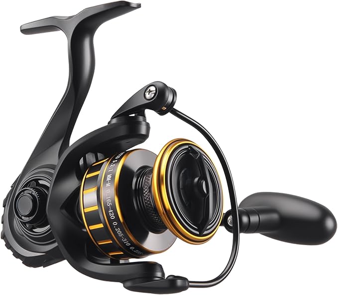 CT Surf Saltwater Fishing Reels, 5+1 Double-Shielded Stainless-Steel BB, 22LBs Max Drag, 5.2 Gear Ratio, CNC Aluminum Spool & Handle Freshwater and Saltwater Spinning Reel