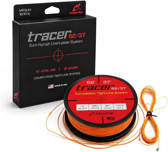 MAVRK USA Fly Fishing Line | Euro Nymph & Floating Lines | Level ESN Mono & Weight Forward Designs | High Visibility, Low Stretch, Freshwater Trout