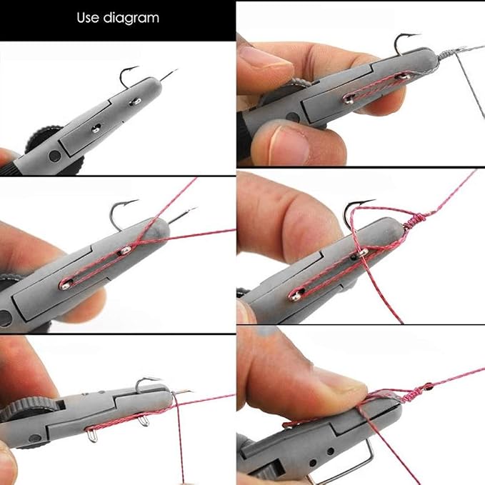 Shanrya Fishing Line Tie Tool, 13.6cm Fishing Hook Threader Fast Knot Tool Fishing Tying Knot Tool, Fishing Accessories for Tieing Fishing Line to Fishing Hooks, Sea Fishing for Wild Fishing