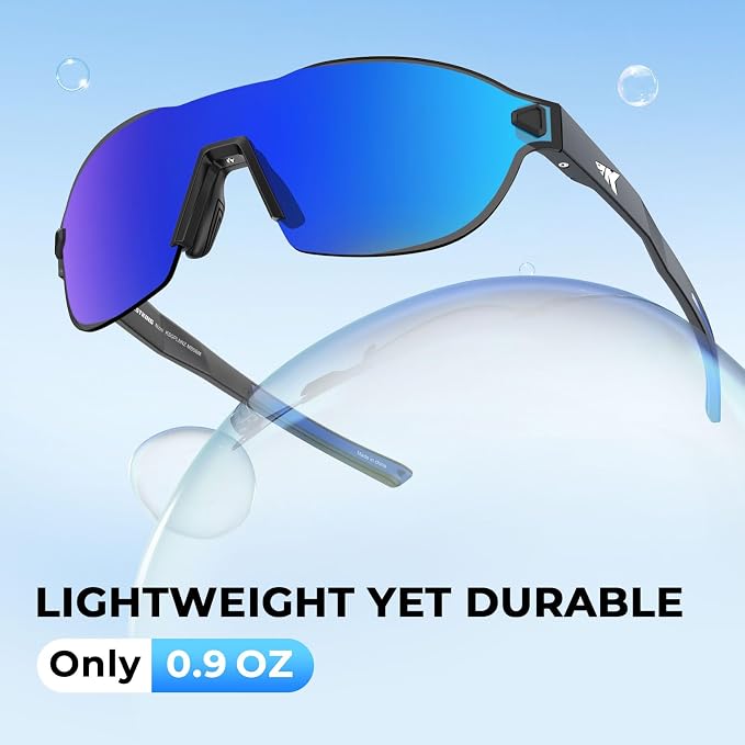 KastKing Nizini Polarized Sports Fishing Sunglasses, With PuriVex Protective Lens Coating, Rimless Wrap Design, Men Women