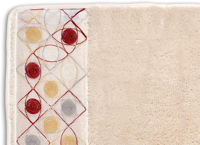 Zahari Home Sedona Modern Bathroom Rug Classic Luxury Bath Rug Contemporary Decor Beautiful Shower Mat Unique Design Stylish Bathroom Rug Bath Shower Tub Decor