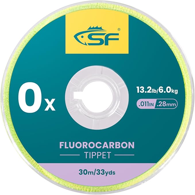 SF Clear Fluorocarbon Tippet Line Fly Fishing Tippets Leaders Trout 75M 100M 0X 1X 2X 3X 4X 5X 6X 7X