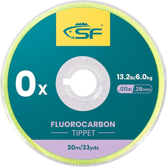 SF Clear Fluorocarbon Tippet Line Fly Fishing Tippets Leaders Trout 75M 100M 0X 1X 2X 3X 4X 5X 6X 7X