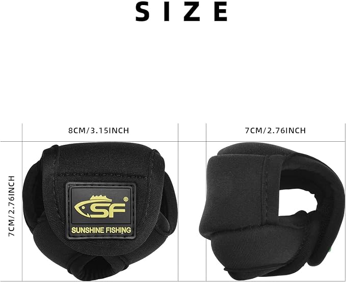 SF Low Profile Casting Baitcast Reels Cover Case Reel Pouch Glove for Fits 50 100 200 300 Series Baitcaster