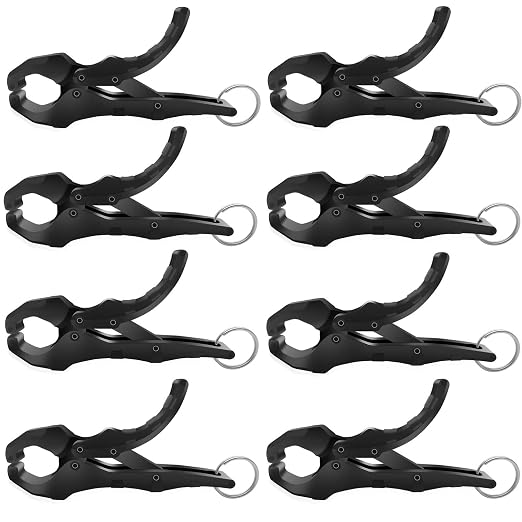 4.5'' Fish Lip Gripper, Digital Scale Hook Non-Puncture Replacement Clamp - Fish Grabber for Fishing Cull Tag Tournament Bass Fishing Culling System Accessories (Pack of 8)