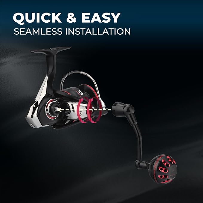 GOMEXUS Power Handle for Daiwa Tatula LT Fuego LT Ballistic LT Spinning Reel Replacement Crank (Fit MQ Version) 【Please Confirm The Size and Pay Attention to The First Picture】