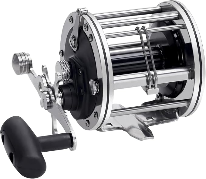 Sea Fishing Reel 44-66 LB Max Drag Saltwater Round Conventional Trolling Reel Aluminum CNC 2.8:1/4.4:1 Gear Ratio 5+1/7+1 Bearings for Tuna Salmon Marlin