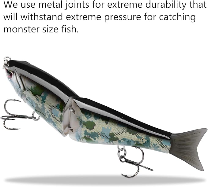 Bassdash SwimShad Glide Baits Jointed Swimbait Bass Pike Salmon Trout Muskie Fishing Lure