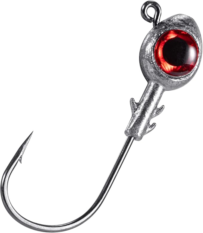 Dr.Fish 10 Pack Fishing Eyes Jigs 3D Eyes Trout Heads Bass Hook Saltwater Swimbait Jig Heads Freshwater Walleye Redfish Striper 1/2oz 3/8oz 1/4oz 3/16oz