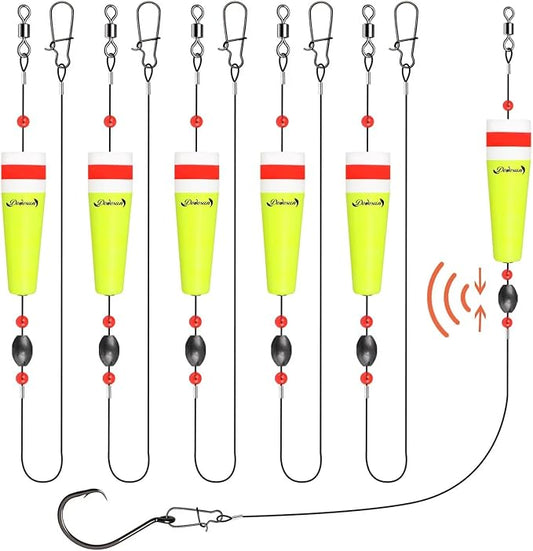Dovesun Popping Cork Float Rig Weighted Fishing Bobbers Floats Fishing Corks Popping Corks for Saltwater Freshwater Fishing Tackle with 3 Size