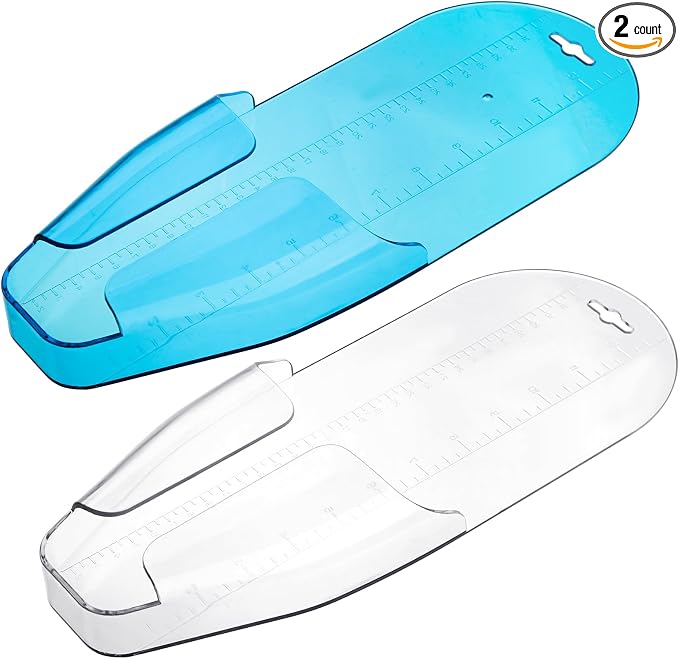 JellyArch 2 Pcs Crappie Fast Check Fish Measuring Board 13.5 x 5.3'' PC Plastic Fish Ruler Crappie Measuring Checker Bump Board Device Easy to Clean Fishing Gear Accessories, Blue and White