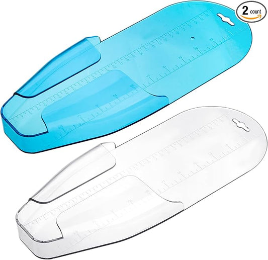 JellyArch 2 Pcs Crappie Fast Check Fish Measuring Board 13.5 x 5.3'' PC Plastic Fish Ruler Crappie Measuring Checker Bump Board Device Easy to Clean Fishing Gear Accessories, Blue and White