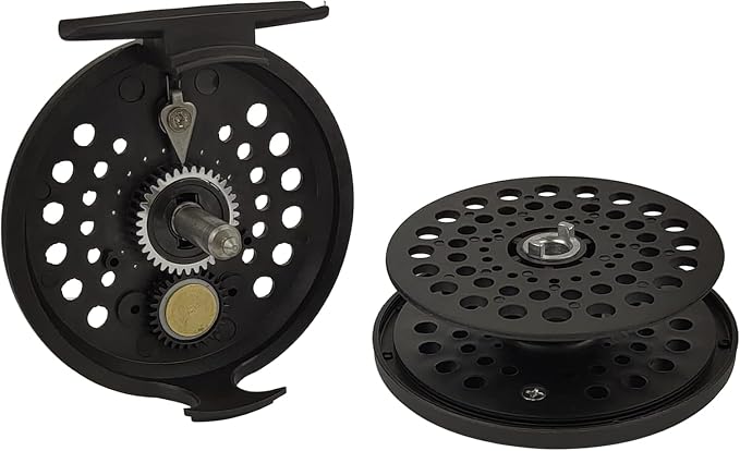 Aventik CM Graphite Fly Reel Click Drag System Classic IV Graphite Large Arbor Sizes 3/5, 5/7 Fly Fishing Reels